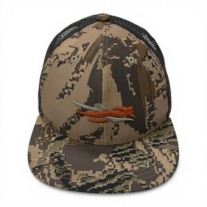 Sitka Gear Mens Digital Camo Mesh Back Trucker Hat Snapback Hunting Cap Brown
